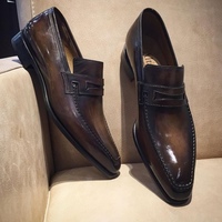 Classic Coffee look Penny Loafer slips on Men's Shoes - Thumbnail 1