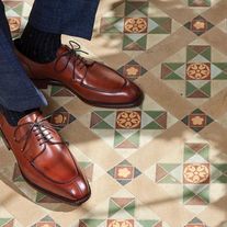 Decent  Brown Western Style Split toe Handmade Casual Wear Formal Lace Up Shoes