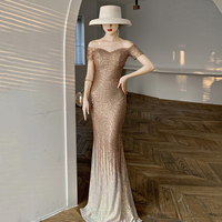 Mermaid sequins long prom dress evening dress - Thumbnail 1