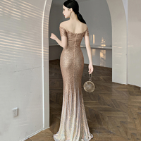 Mermaid sequins long prom dress evening dress - Thumbnail 3