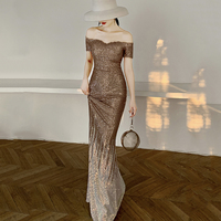 Mermaid sequins long prom dress evening dress - Thumbnail 4