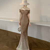 Mermaid sequins long prom dress evening dress - Thumbnail 5