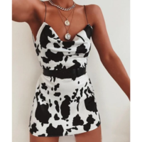 Sling Sexy Printed Sleeveless Dress - Thumbnail 1