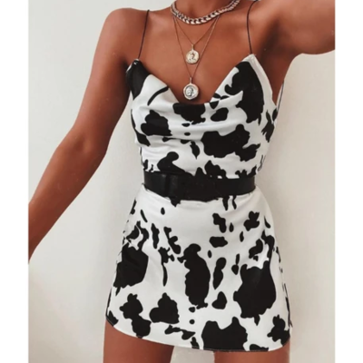 Sling sexy printed sleeveless dress - Thumbnail 5