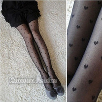 Heart Pattern Pantyhose Tights Stocking