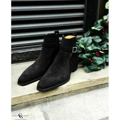 Adult best hiking mens black suede jodhpurs boot, men elegant fashion suede ankle boots
