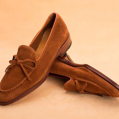 Classic premium brown color suede leather fashion tassel loafer christmas shoes