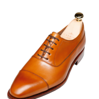 Handmade Brown Cap Toe Vintage Real Leather Lace Up Shoes For Men - Thumbnail 1