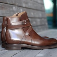 New Chocolate Brown Jodhpur Leather Hiking Adult Boot  - Thumbnail 1