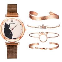 5pcs/set Cute Cat Watch - Thumbnail 1