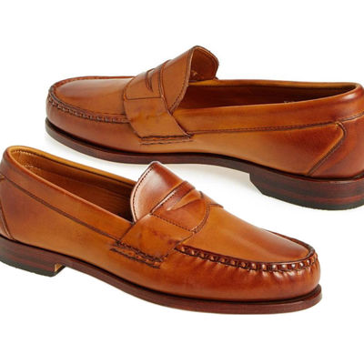 Made on order men's moccasin dress slippers handmade leather formal office wedding shoes men