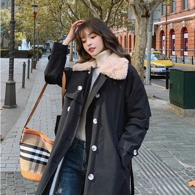 Chic autumn and winter women's over size long coat