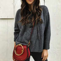 Casual Long Sleeve Loose Sweater - Thumbnail 2