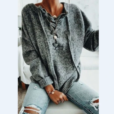 Casual long sleeve loose sweater