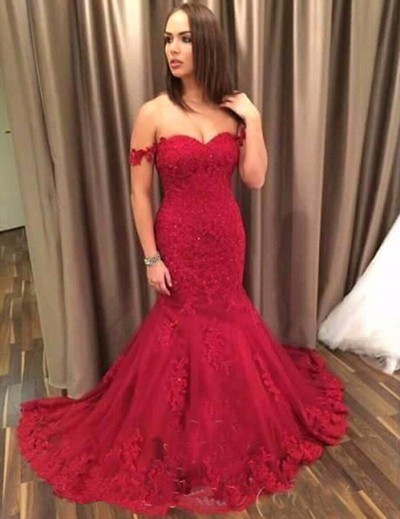 Charming Prom Dresses,Long Prom Dress,Burgundy Tulle Appliques Prom Dress,Ball Gown Prom Dresses,737