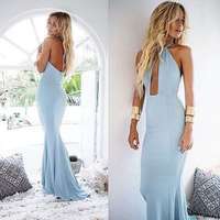 Long sexy prom dress, blue prom dress, unique design dresses, prom dress, fashion dress, party dresses，740 - Thumbnail 2