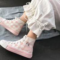 Kawaii Cat Canvas Lace up Sneakers - Thumbnail 2