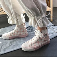 Kawaii Cat Canvas Lace up Sneakers - Thumbnail 3
