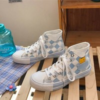 Kawaii Cat Canvas Lace up Sneakers - Thumbnail 8