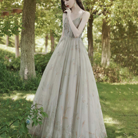 Stylish tulle long prom dress evening dress - Thumbnail 2