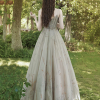 Stylish tulle long prom dress evening dress - Thumbnail 4