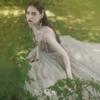 Stylish tulle long prom dress evening dress - Thumbnail 5