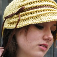 100% Cotton FLAPPER Cloche Hat - CHOOSE Your Color - Thumbnail 2