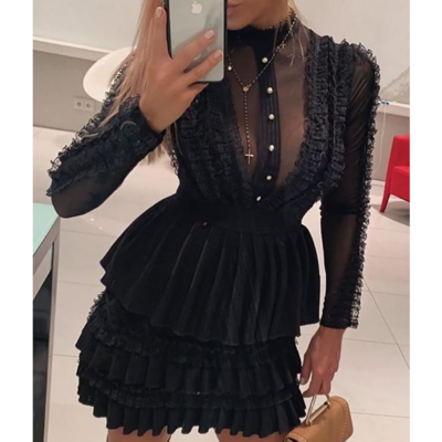 Lace Sexy Long Sleeve Dress