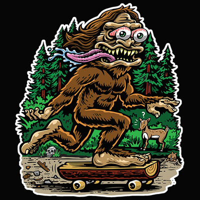 Skate squatch sticker