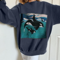 VINTAGE WHALE SWEATER - Thumbnail 3
