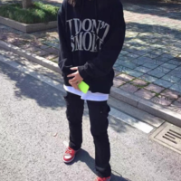 Free Shipping-"I DON'T SMOKE" RHINESTONE HOODIE - Thumbnail 2