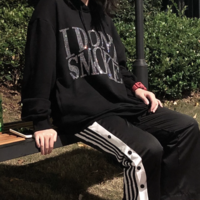 Free Shipping-"I DON'T SMOKE" RHINESTONE HOODIE - Thumbnail 4
