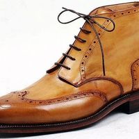 Best Men's Ankle High Handmade boots,Custom leather Jodhpurs boots - Thumbnail 1