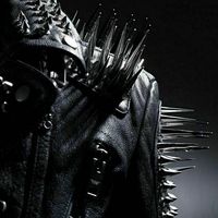 Mens Rock Long Metal Spiked Studded Black Leather Jacket, Veste en cuir homme - Thumbnail 5