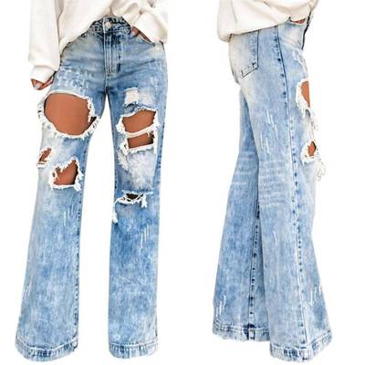 Distressed Denim Jeans-TDE