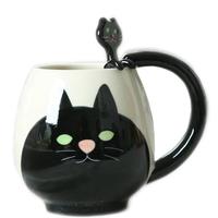 Cute Ceramic Animal Mugs With Spoon - Thumbnail 2