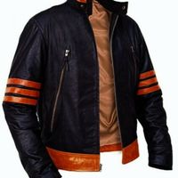 X Men Wolverine Black Biker Leather Jacket Size XS to 6XL Movies Leather Jacket - Thumbnail 1