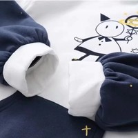 Cartoon Embroidery Hooded Sweatshirt With Pocket - Thumbnail 4