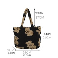 Plush Fluffy Kawaii Teddy Bear Bag - Thumbnail 9