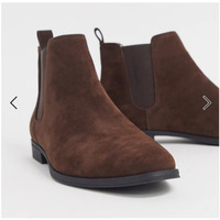 Handmade Brown Suede Dress Boots for Men, Ankle Boots for Office, Winters - Thumbnail 1