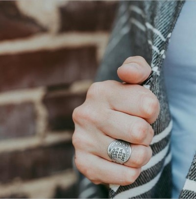 Stay Wild Moon Child Silver Crescent Ring