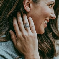 Stay Wild Moon Child Silver Crescent Ring - Thumbnail 5