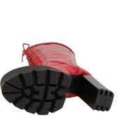 Gothic Lace up Women's High Heels Platform Boots - Thumbnail 5