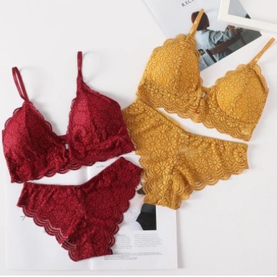 Sexy French Bralette Lace Underwear Set