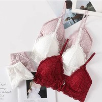 Sexy French Bralette Lace Underwear Set - Thumbnail 2