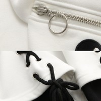 Kawaii Cartoon Panda Hoodie - Thumbnail 2