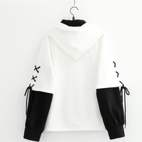 Kawaii Cartoon Panda Hoodie - Thumbnail 1