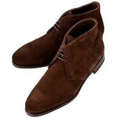 Hot sale handmade men's brown suede chukka boots - Thumbnail 3