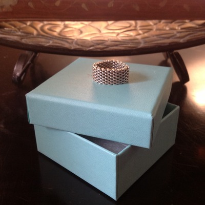 100% authentic tiffany & co mesh ring