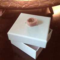 100% Authentic Tiffany & Co Mesh Ring - Thumbnail 2